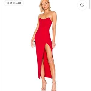 Superdown Ryleigh Strapless Maxi Dress in Red size Small